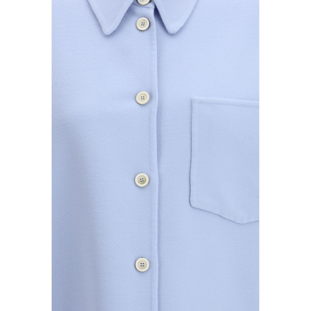 Fabiana Filippi Light Blue Fleece Wool Shirt | Regal Royce