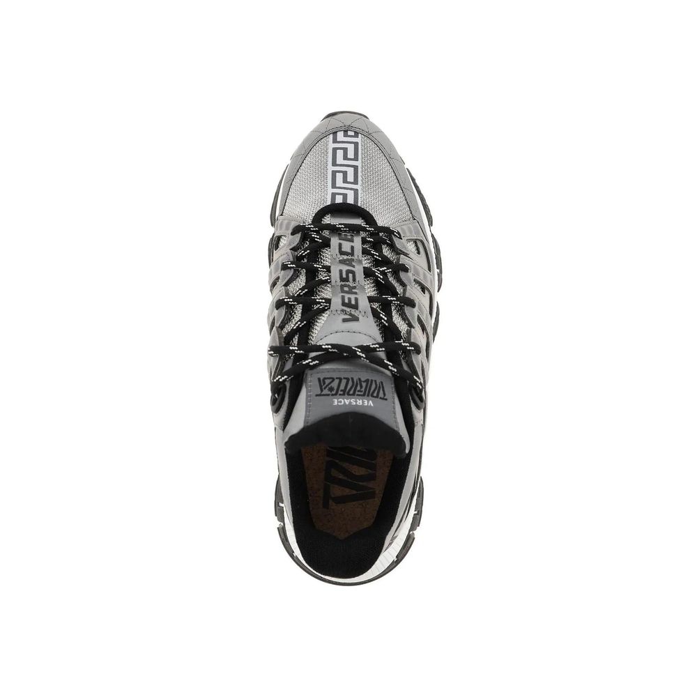 Versace Silver Fabric Athletic Sneakers | Regal Royce