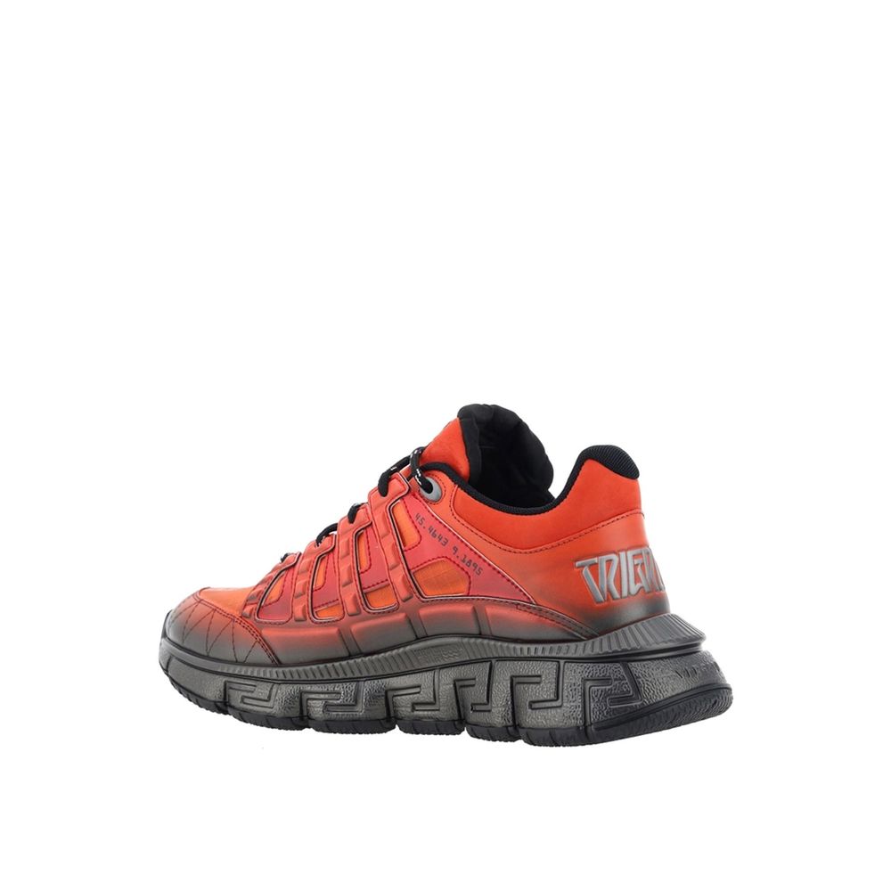 Versace Orange Fabric Athletic Sneakers | Regal Royce