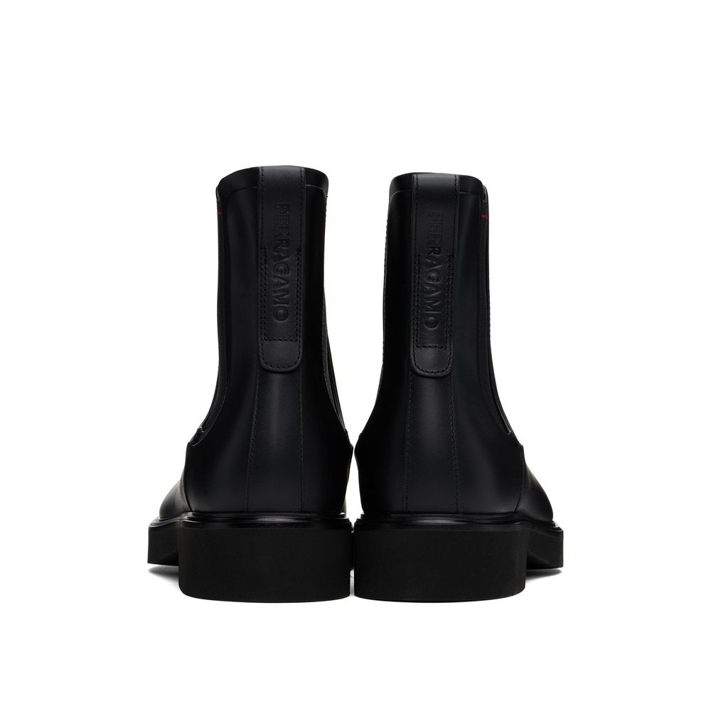 Salvatore Ferragamo Black Calfskin Chelsea Boots | Regal Royce