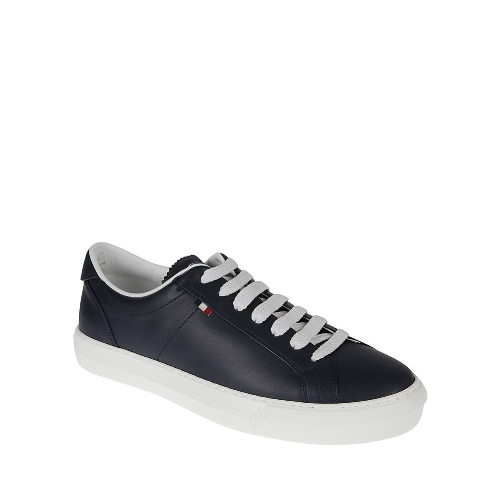 Moncler Blue Calfskin Low Top Sneakers | Regal Royce