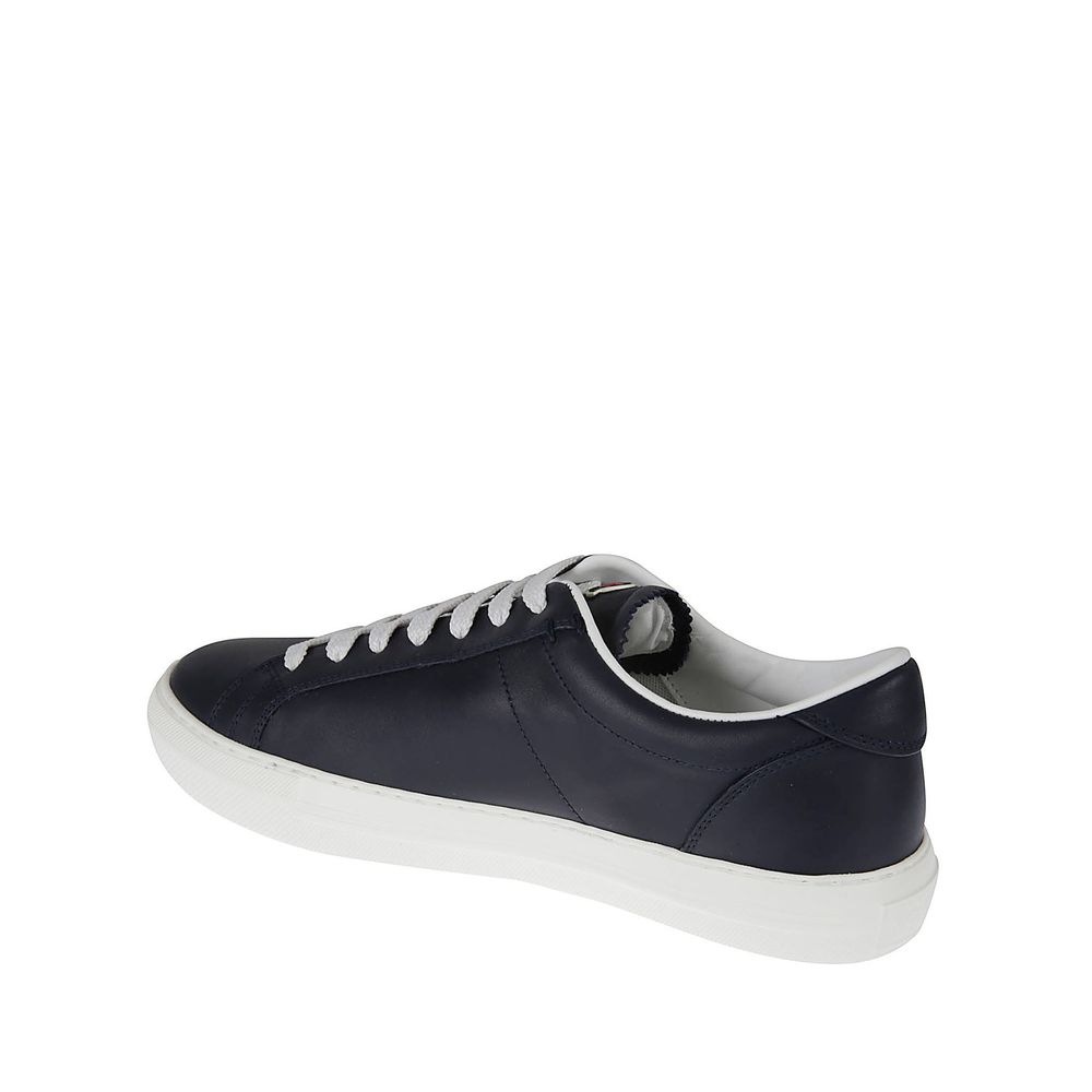 Moncler Blue Calfskin Low Top Sneakers | Regal Royce