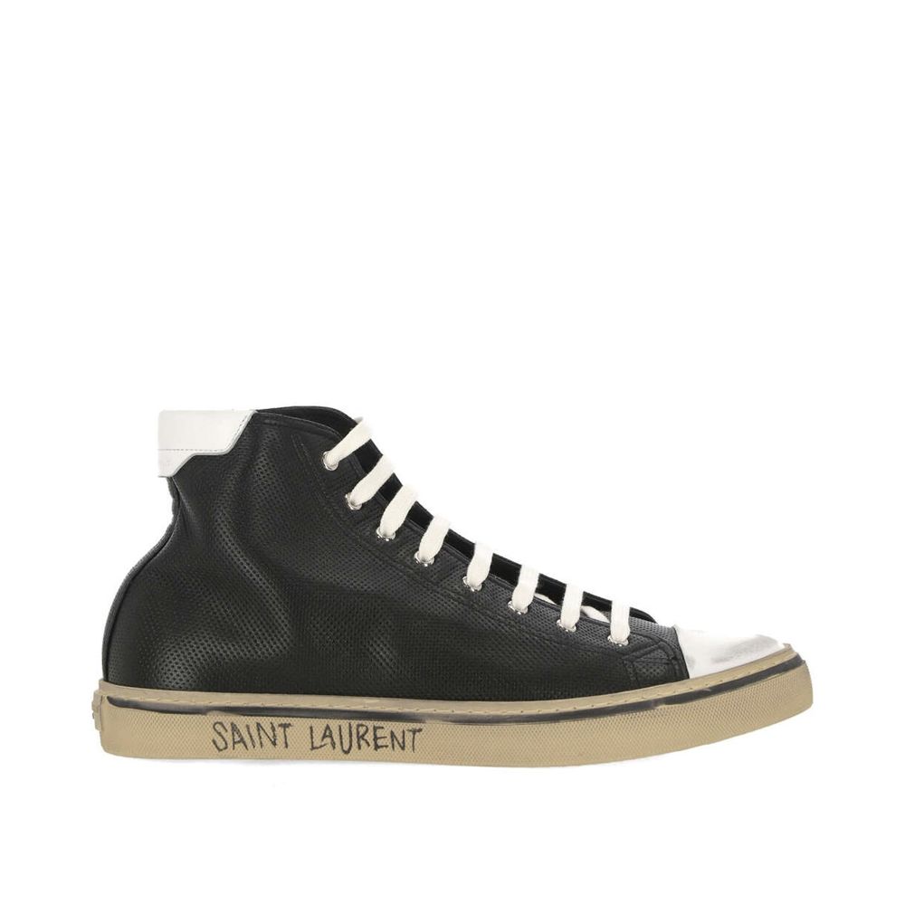 Saint Laurent Black Calfskin High Top Sneakers | Regal Royce