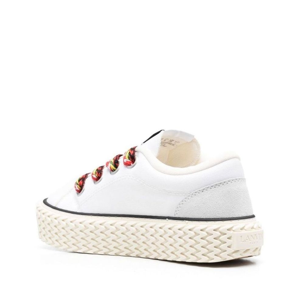 Lanvin White Cotton Low Top Sneakers | Regal Royce