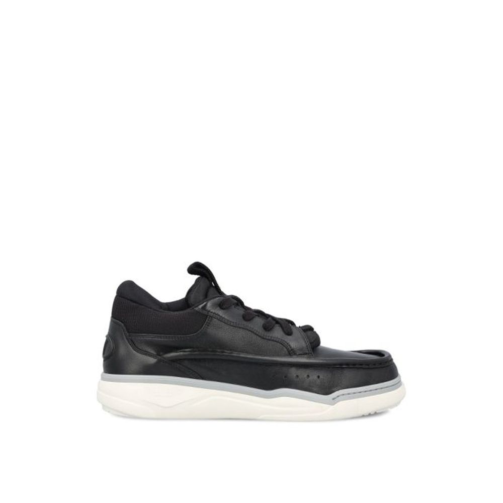Valentino Garavani Black Lamb Leather Low Top Sneakers | Regal Royce