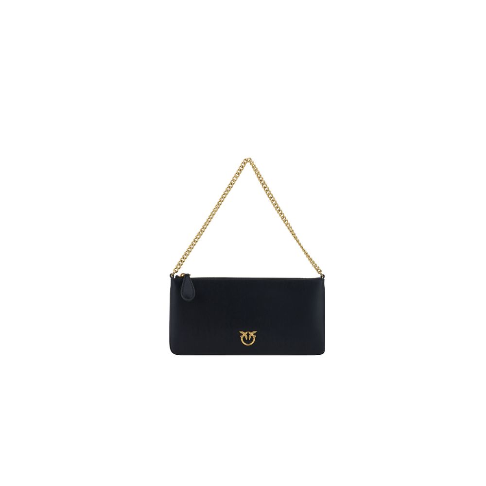 PINKO Black Calf Leather Bos Taurus Shoulder Bag | Regal Royce