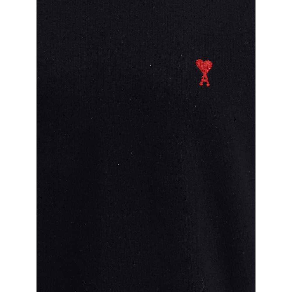 Ami Paris Black Cotton Sweatshirt | Regal Royce