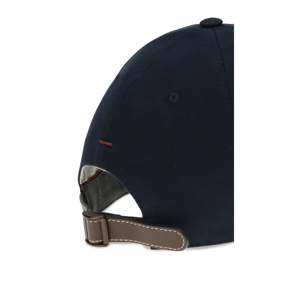 Brunello Cucinelli Blue Cotton Cap (Baseball Hat) | Regal Royce