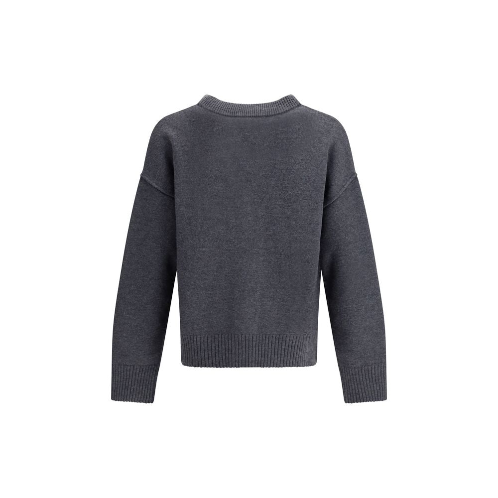 Ami Paris Gray Fleece Wool Cardigan | Regal Royce