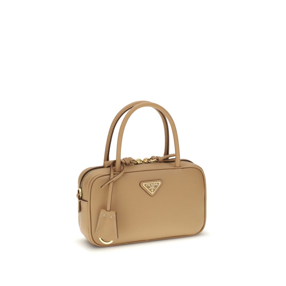 Prada Beige Calf Leather Bos Taurus Handbag | Regal Royce
