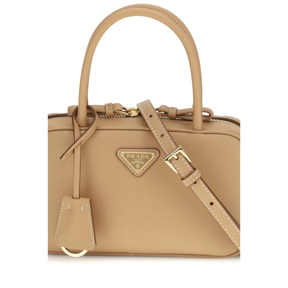 Prada Beige Calf Leather Bos Taurus Handbag | Regal Royce