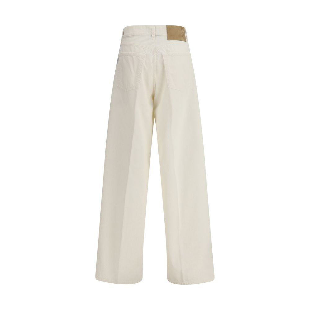 Haikure White Cotton Straight-Leg Jeans | Regal Royce