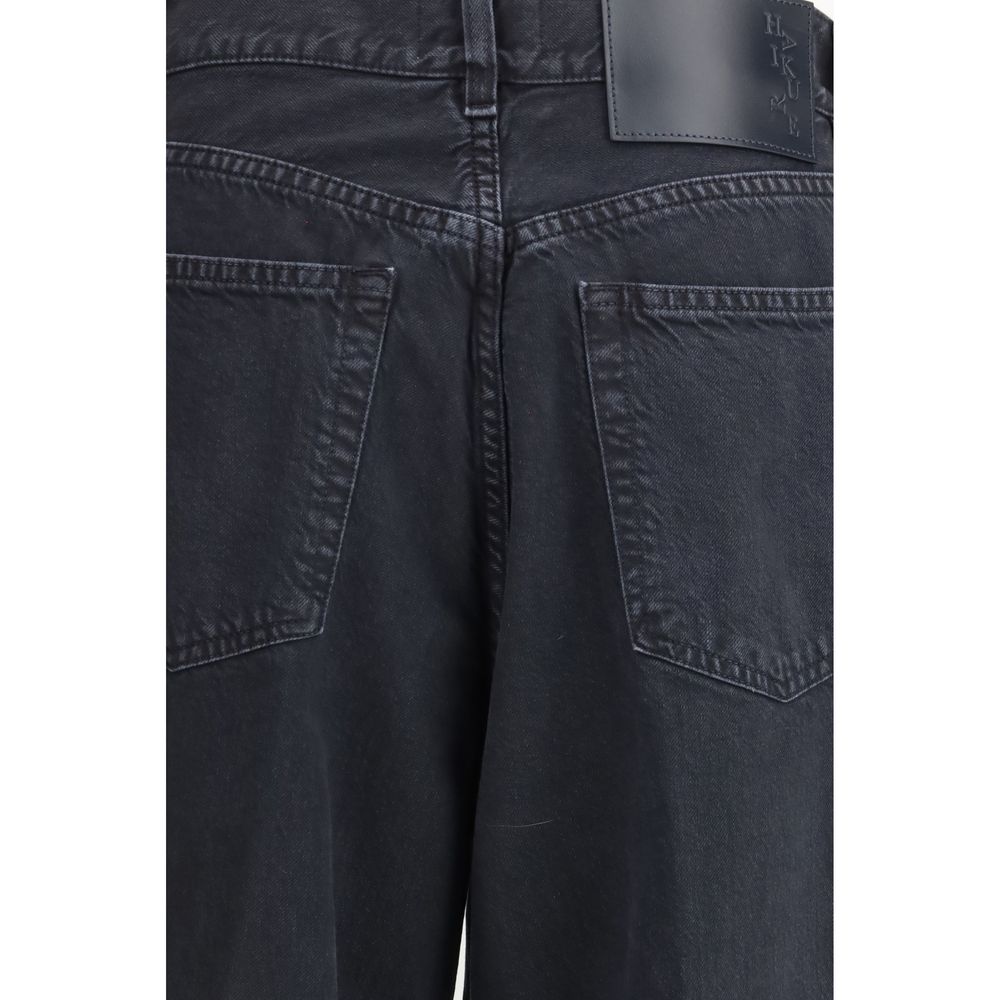 Haikure Black Cotton Straight-Leg Jeans | Regal Royce