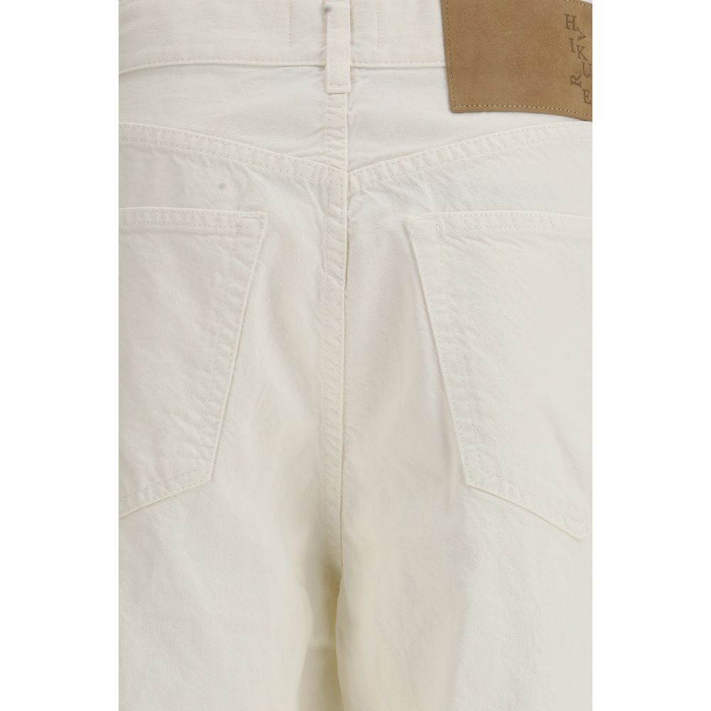 Haikure White Cotton Bermuda Shorts | Regal Royce