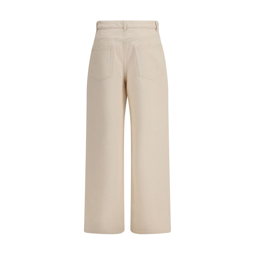 Rohe Beige Cotton Casual Pants | Regal Royce