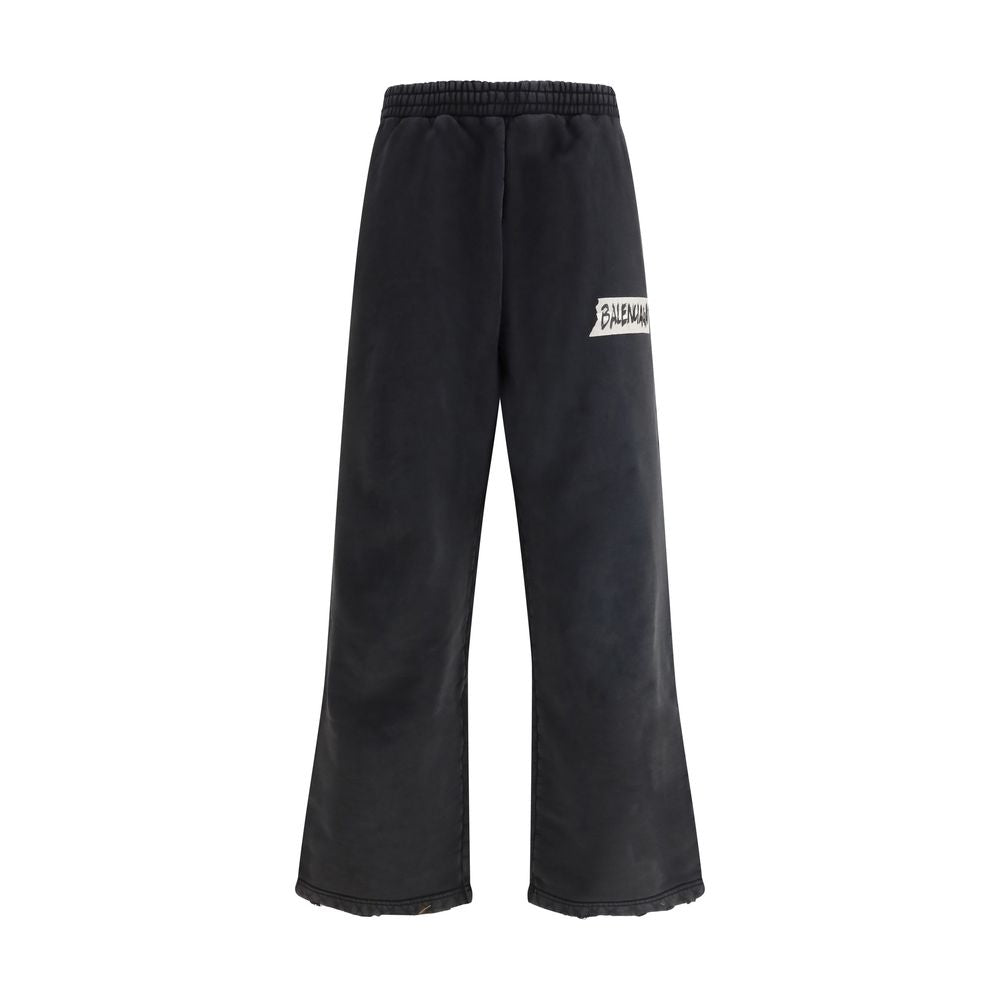 Balenciaga Black Cotton Casual Pants | Regal Royce