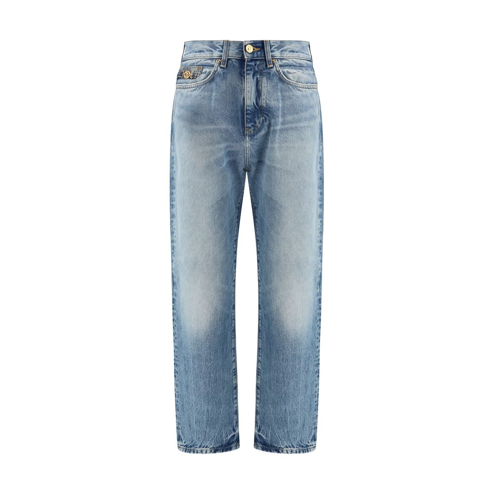 Versace Light Blue Cotton Jeans Denim | Regal Royce