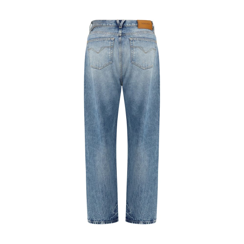 Versace Light Blue Cotton Jeans Denim | Regal Royce