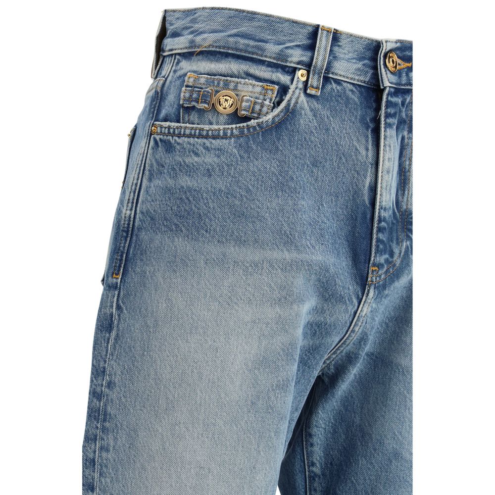 Versace Light Blue Cotton Jeans Denim | Regal Royce