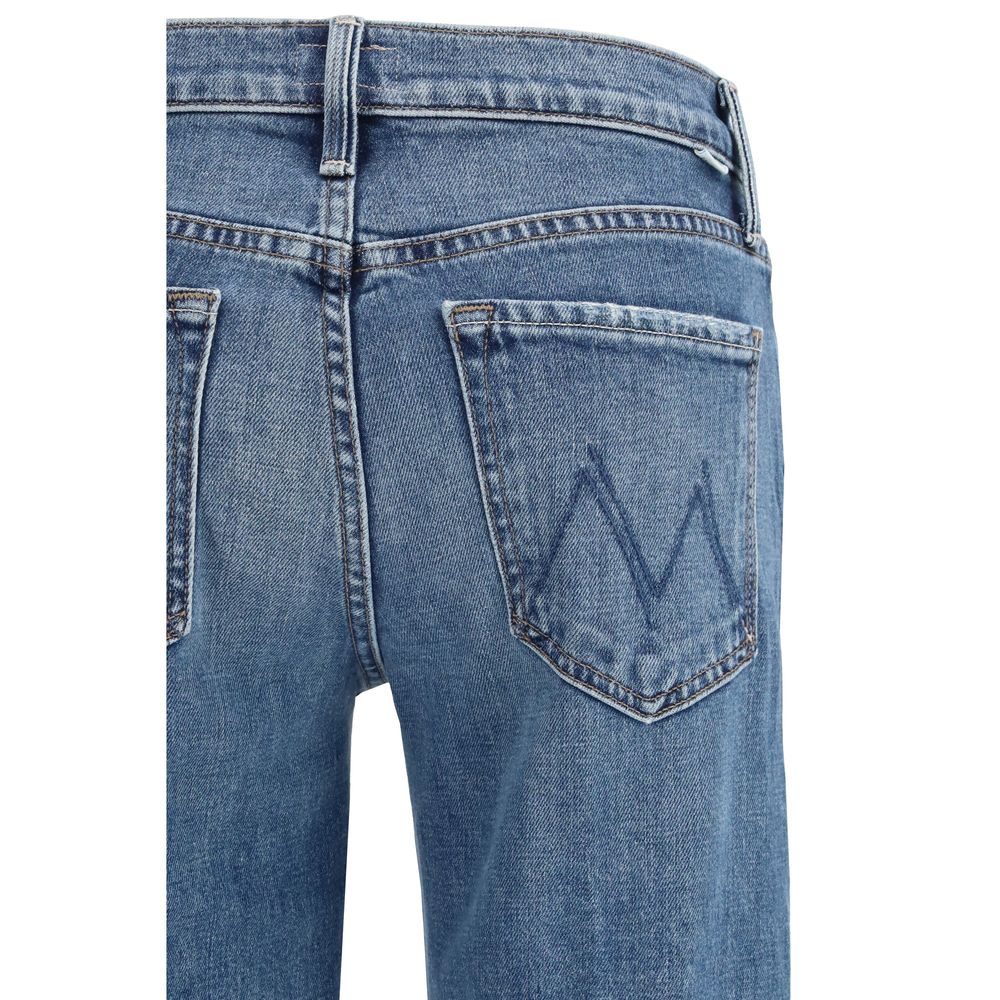 Mother Denim Blue Cotton Relaxed Fit Jeans | Regal Royce