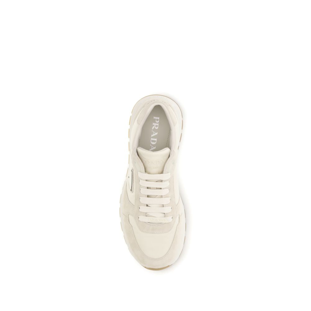 Prada Beige Nylon Low Top Sneakers | Regal Royce