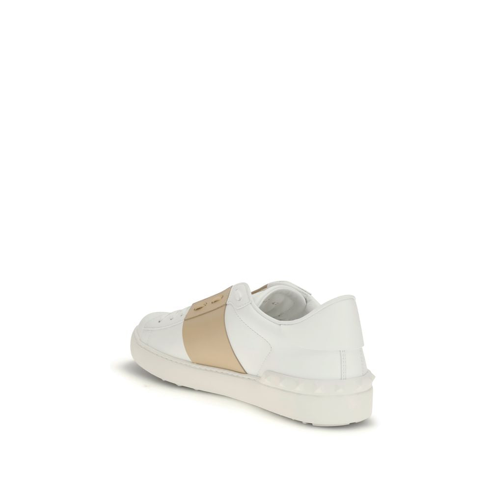 Valentino Garavani White Calf Leather Bos Taurus Low Top Sneakers | Regal Royce
