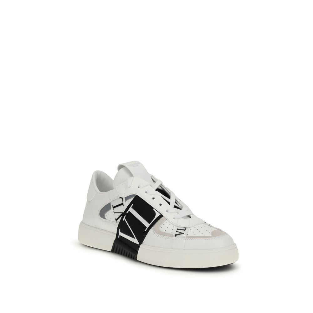 Valentino Garavani White Calf Leather Bos Taurus Low Top Sneakers | Regal Royce