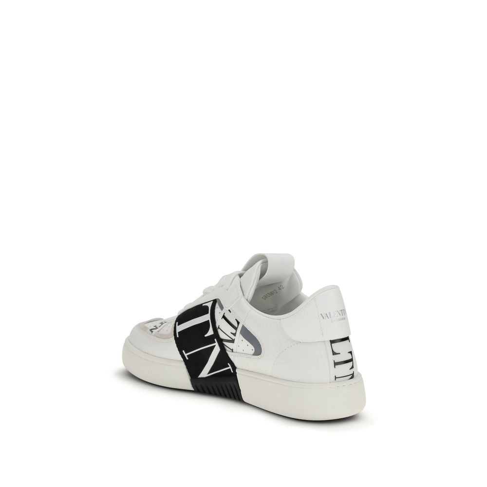 Valentino Garavani White Calf Leather Bos Taurus Low Top Sneakers | Regal Royce