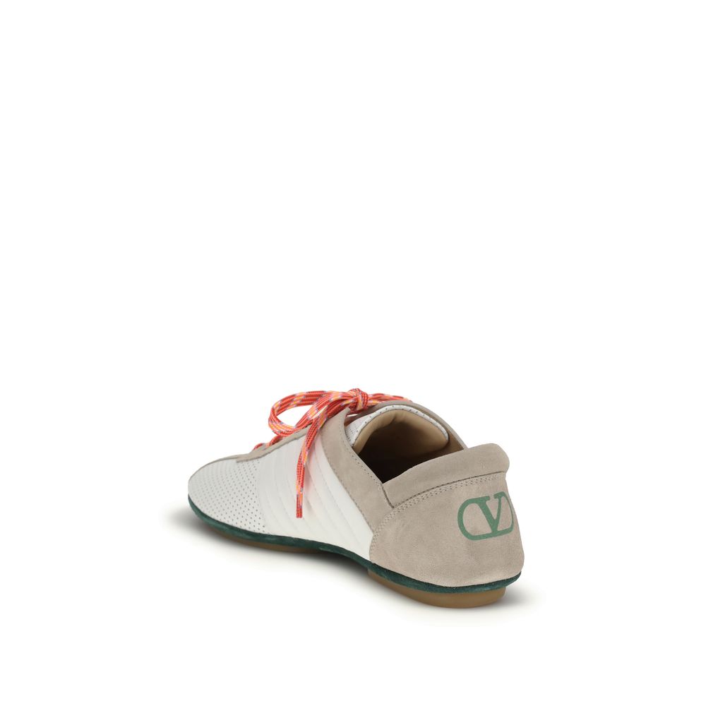 Valentino Garavani Multicolor Suede Leather Low Top Sneakers | Regal Royce