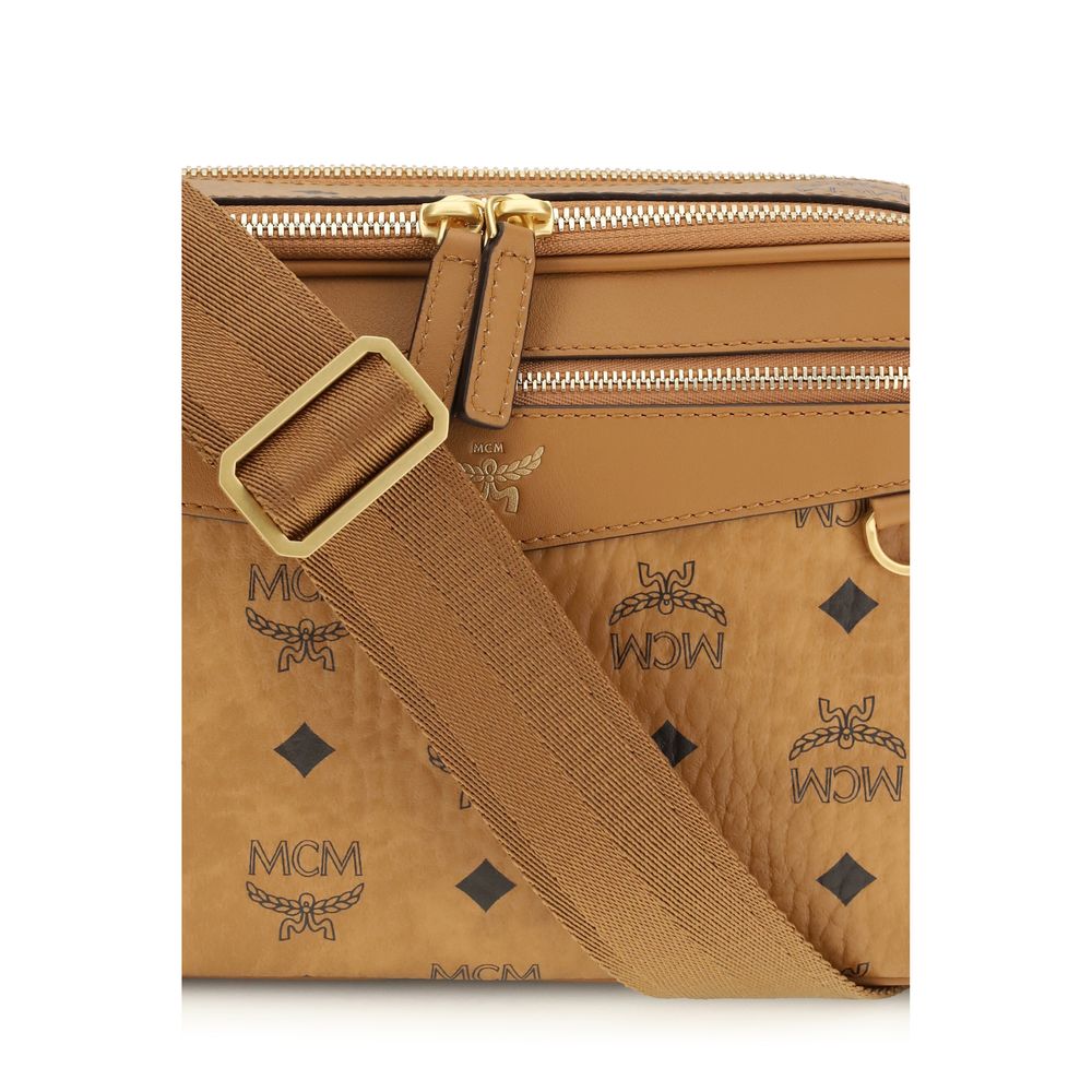 MCM Beige Fabric Shoulder Bag | Regal Royce