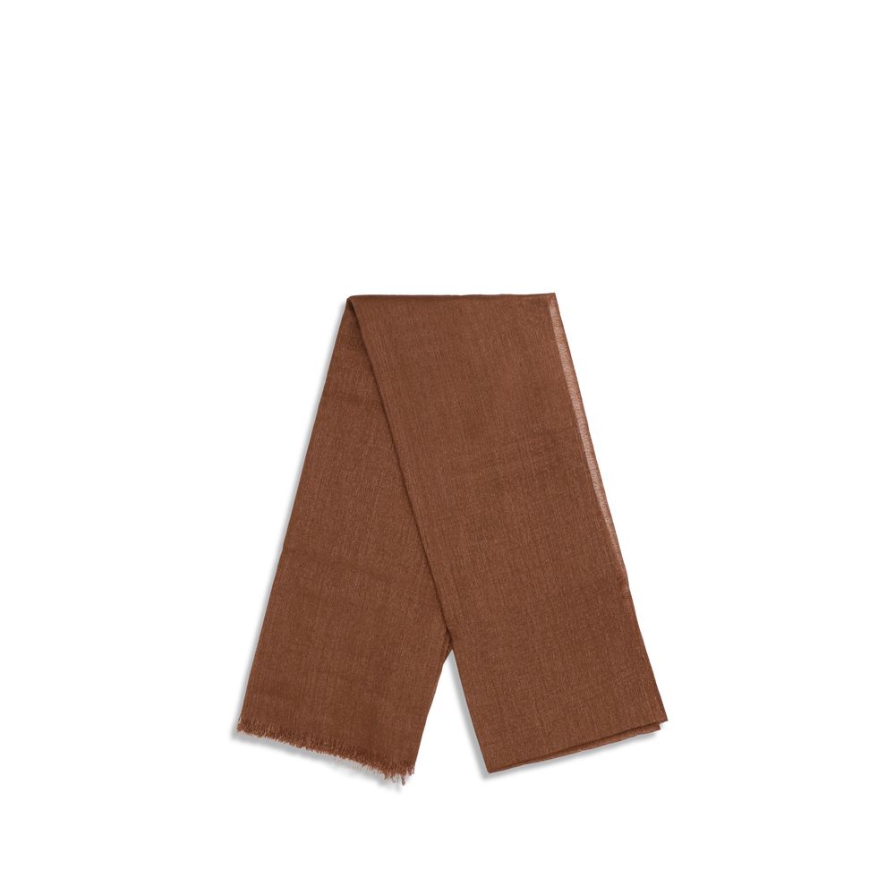 Brunello Cucinelli Brown Cashmere Scarf | Regal Royce