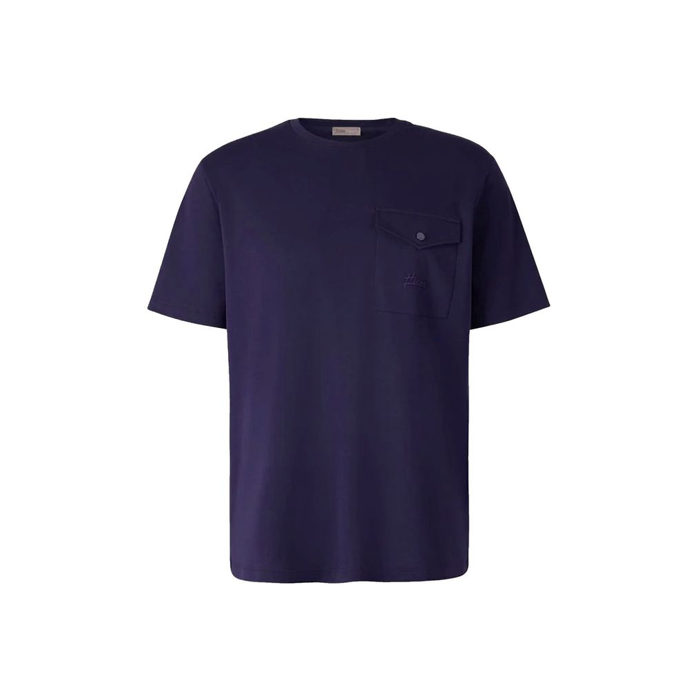 Herno Blue Cotton T-Shirt | Regal Royce