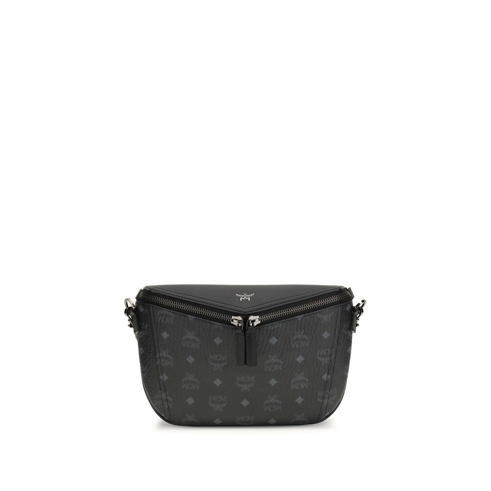 MCM Black Calf Leather Bos Taurus Shoulder Bag | Regal Royce