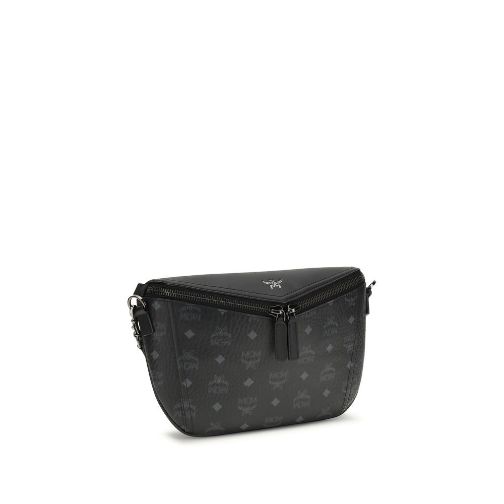 MCM Black Calf Leather Bos Taurus Shoulder Bag | Regal Royce