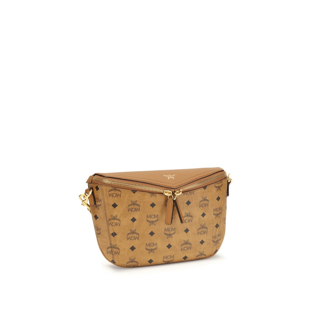 MCM Beige Calf Leather Bos Taurus Shoulder Bag | Regal Royce