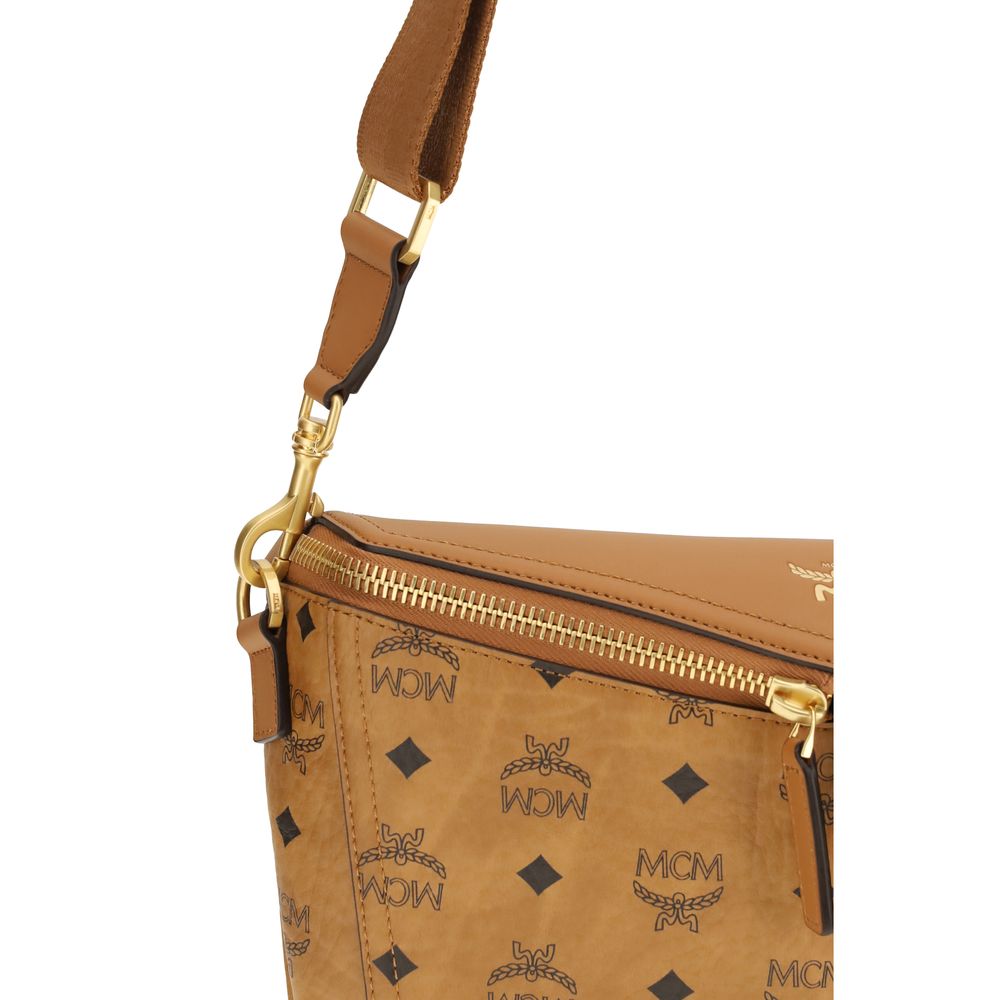 MCM Beige Calf Leather Bos Taurus Shoulder Bag | Regal Royce