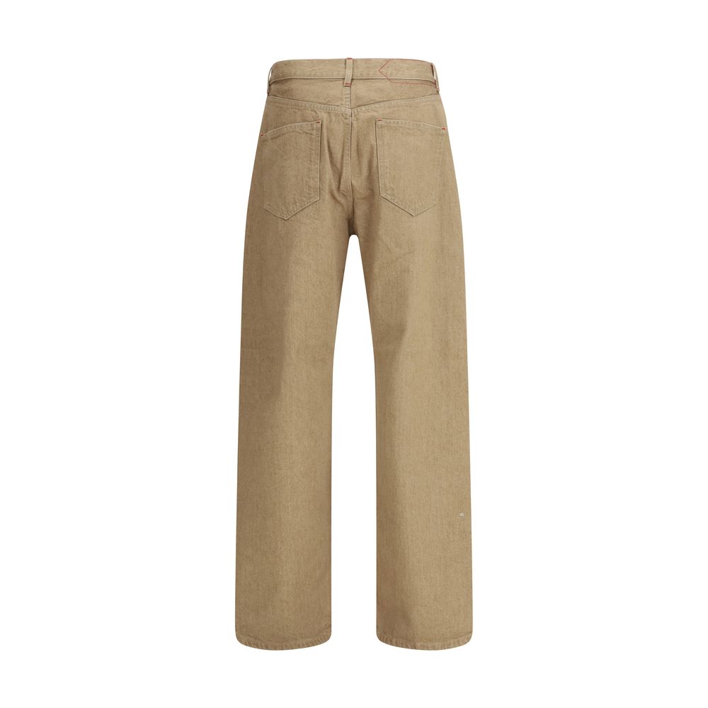 Jacquemus Beige Cotton Straight-Leg Jeans | Regal Royce