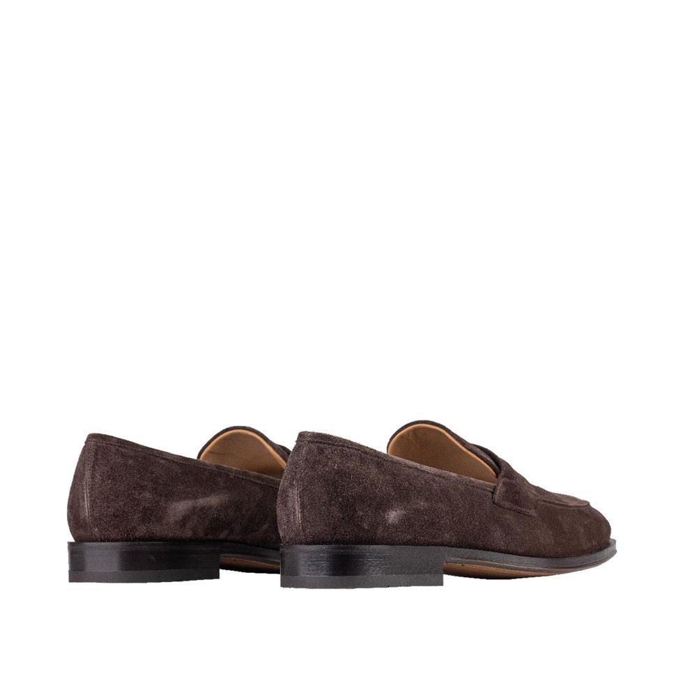Salvatore Ferragamo Brown Leather Slip-On Loafers | Regal Royce