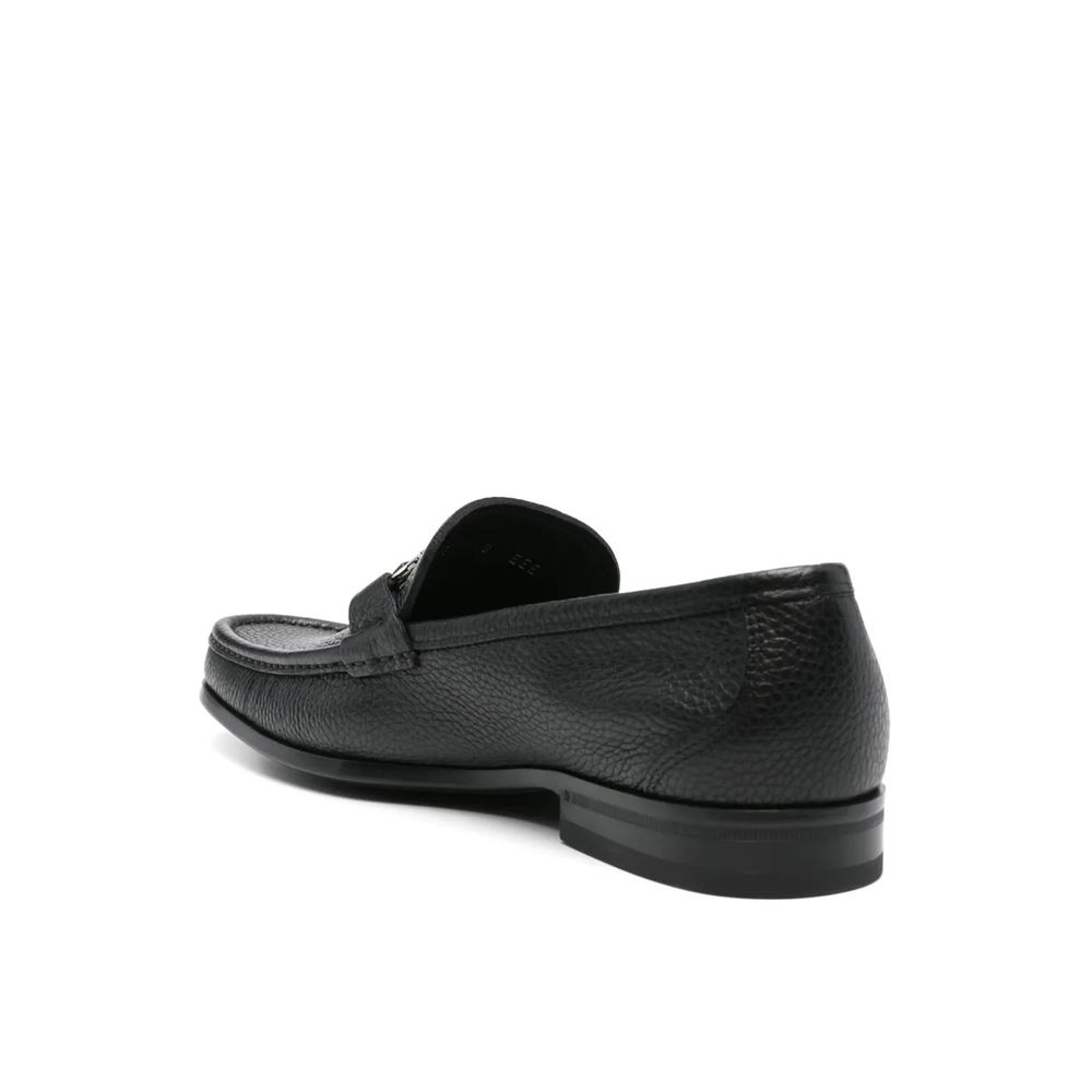 Salvatore Ferragamo Black Calfskin Slip-On Loafers | Regal Royce