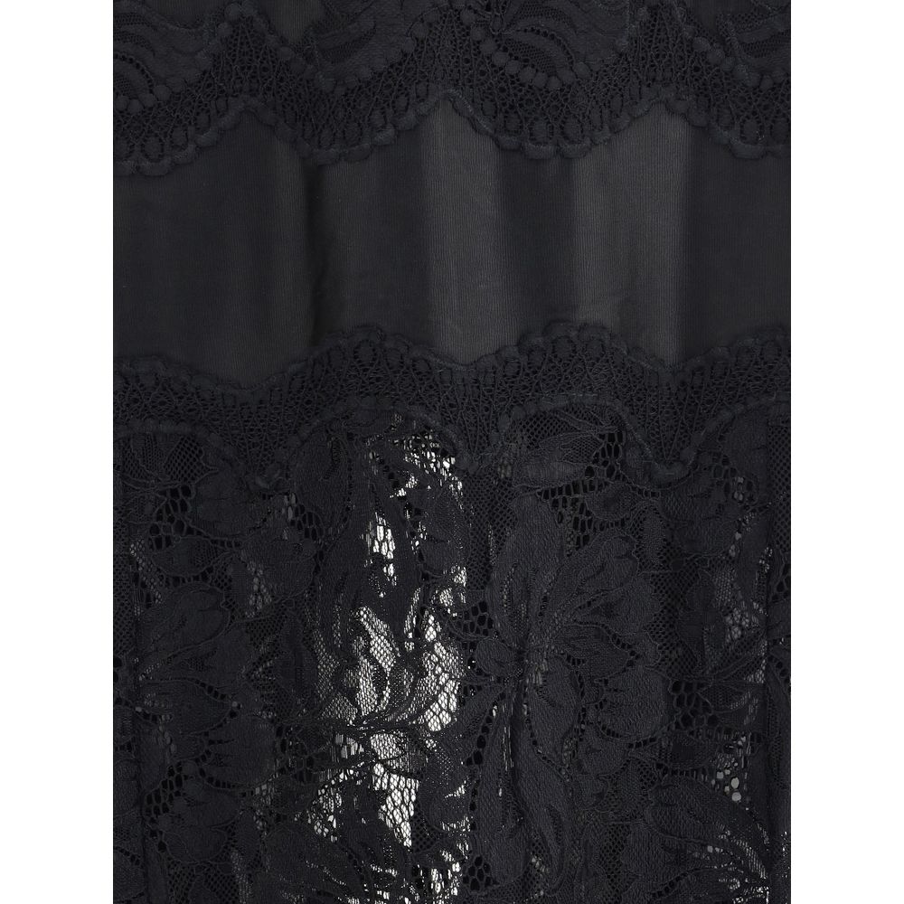 Rabanne Black Polyamide Long Dress | Regal Royce