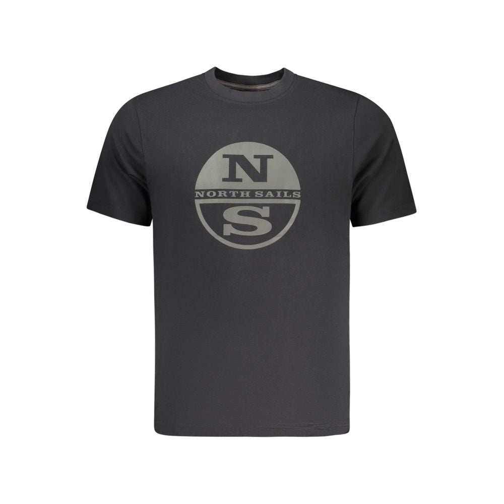 North Sails Black Cotton Men T-Shirt | Regal Royce