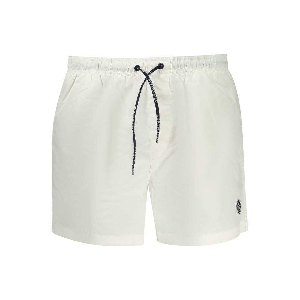 North Sails White Polyester Men's Swim Boxer | Regal Royce