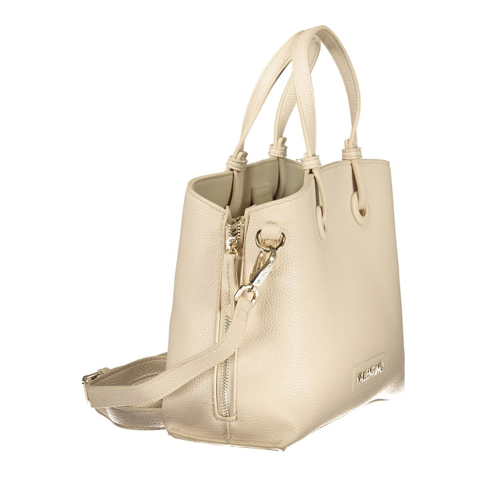 Mario Valentino Beige Polyurethane Women Handbag | Regal Royce