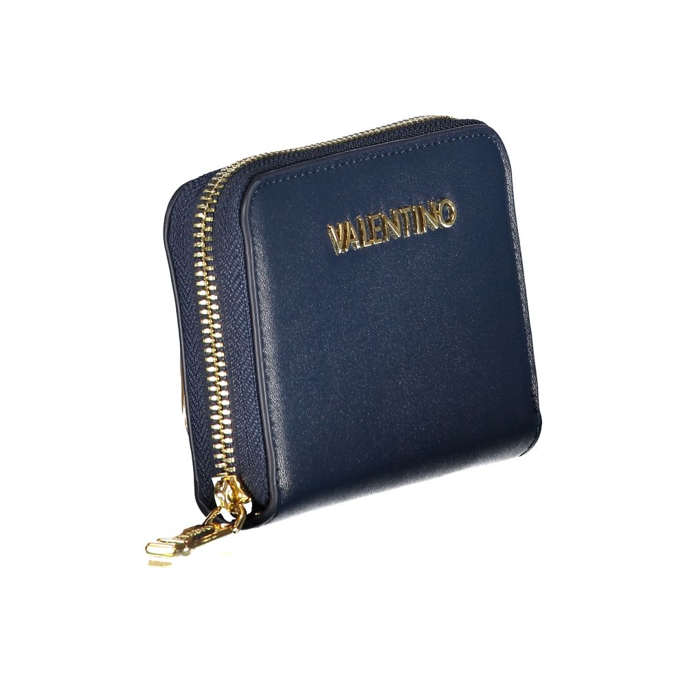 Mario Valentino Blue Polyurethane Women Wallet | Regal Royce