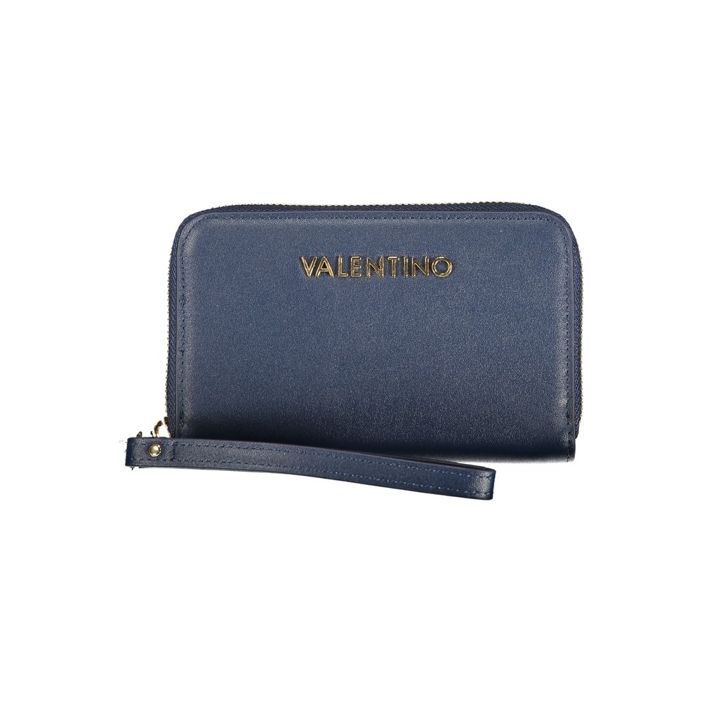 Mario Valentino Blu Polyurethane Women Wallet | Regal Royce
