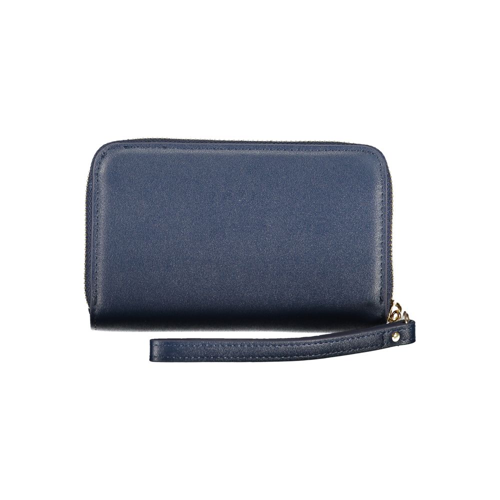 Mario Valentino Blu Polyurethane Women Wallet | Regal Royce