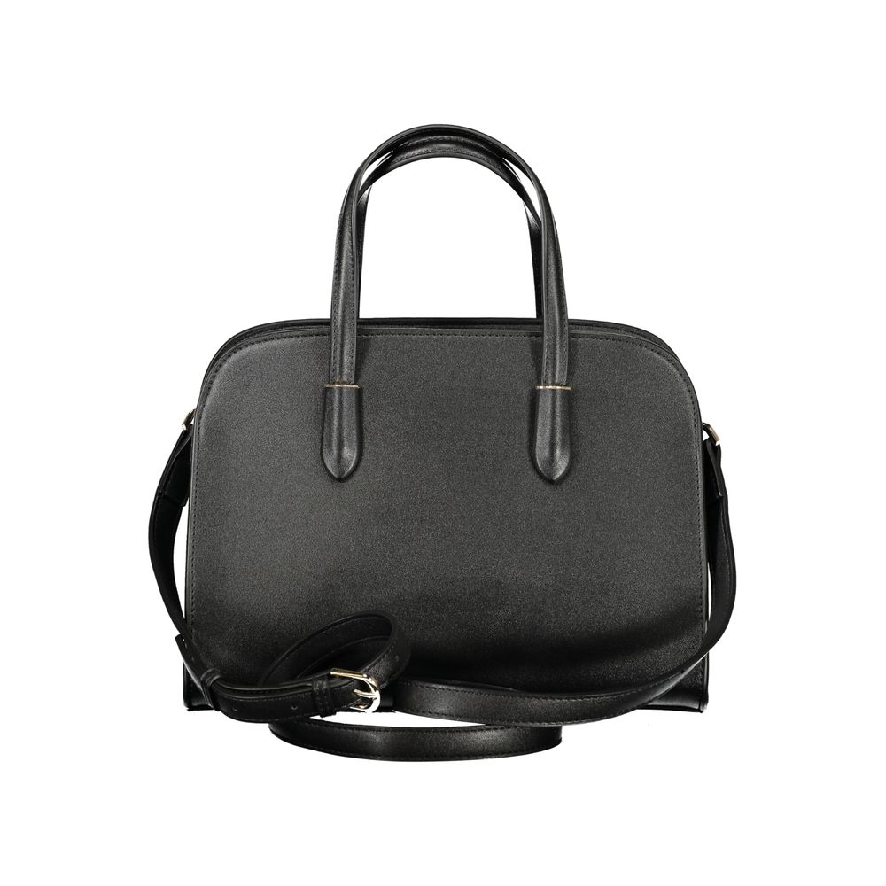 Mario Valentino Black Polyurethane Women Handbag | Regal Royce