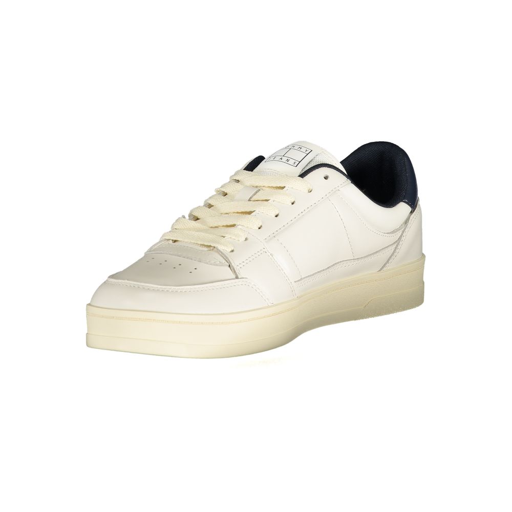 Tommy Hilfiger White Leather Men Sneaker | Regal Royce