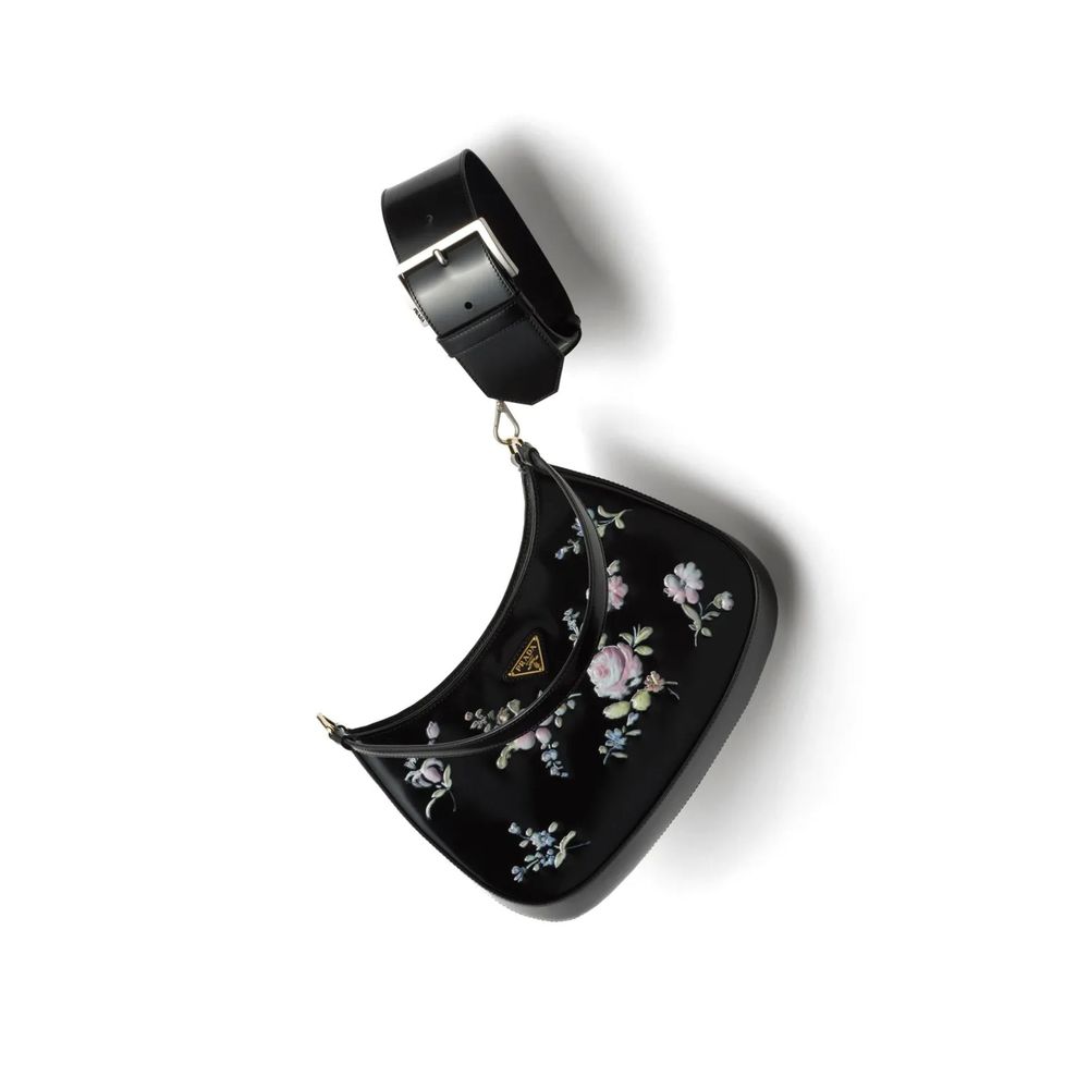 Prada Black Calfskin Shoulder Strap | Regal Royce