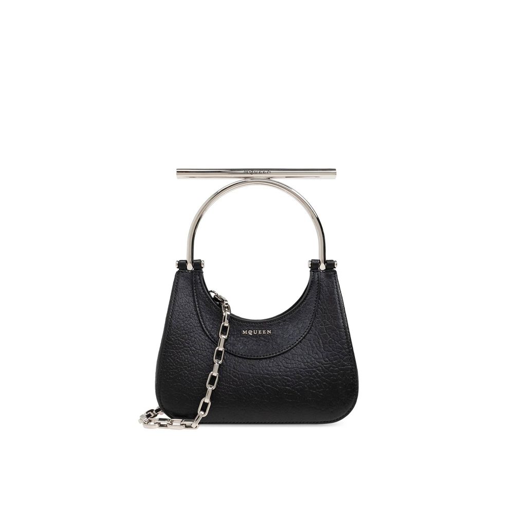 Alexander McQueen Black Lamb Leather Shoulder Bag | Regal Royce